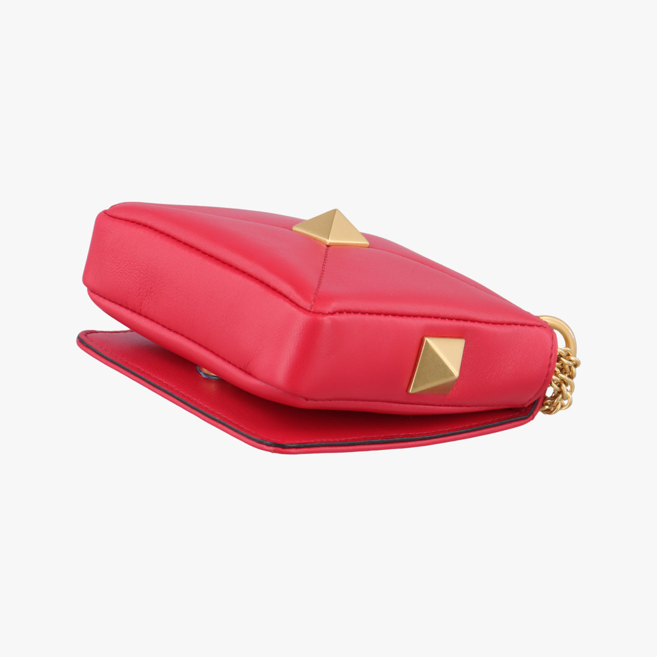 Galvani Roman Stud Flap Red Leather ICチップガルヴァーニ ローマン スタッド フラップ レッド レザー ICチップ