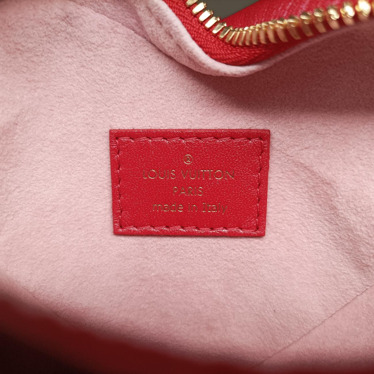 Heart on Chain Red Lambskin M80837 ICチップハートオンチェーン レッド ラムスキン M80837 ICチップ