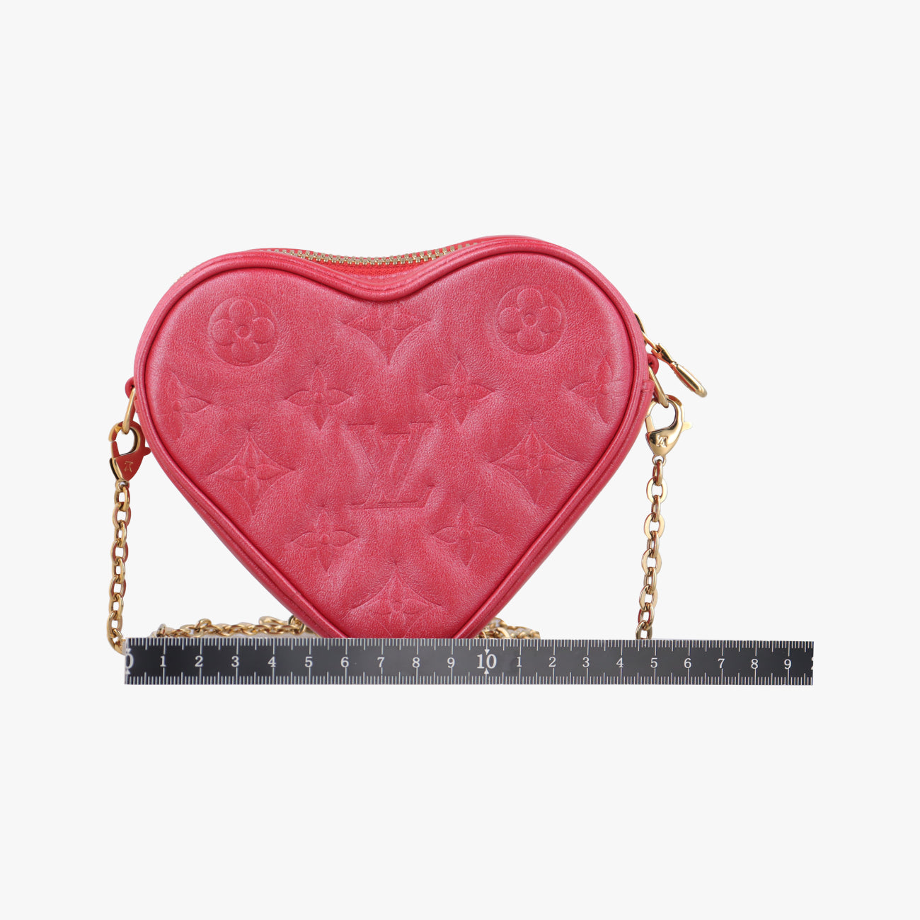 Heart on Chain Red Lambskin M80837 ICチップハートオンチェーン レッド ラムスキン M80837 ICチップ