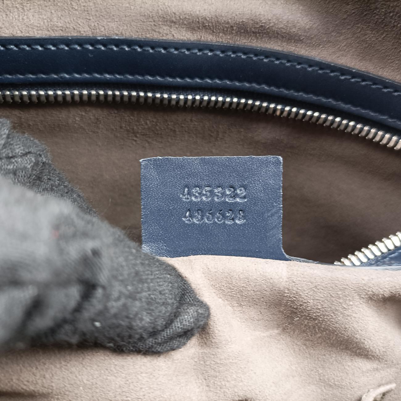 Guccissima Navy Leather 435322 B021456394グッチシマ ネイビー レザー 435322 B021456394