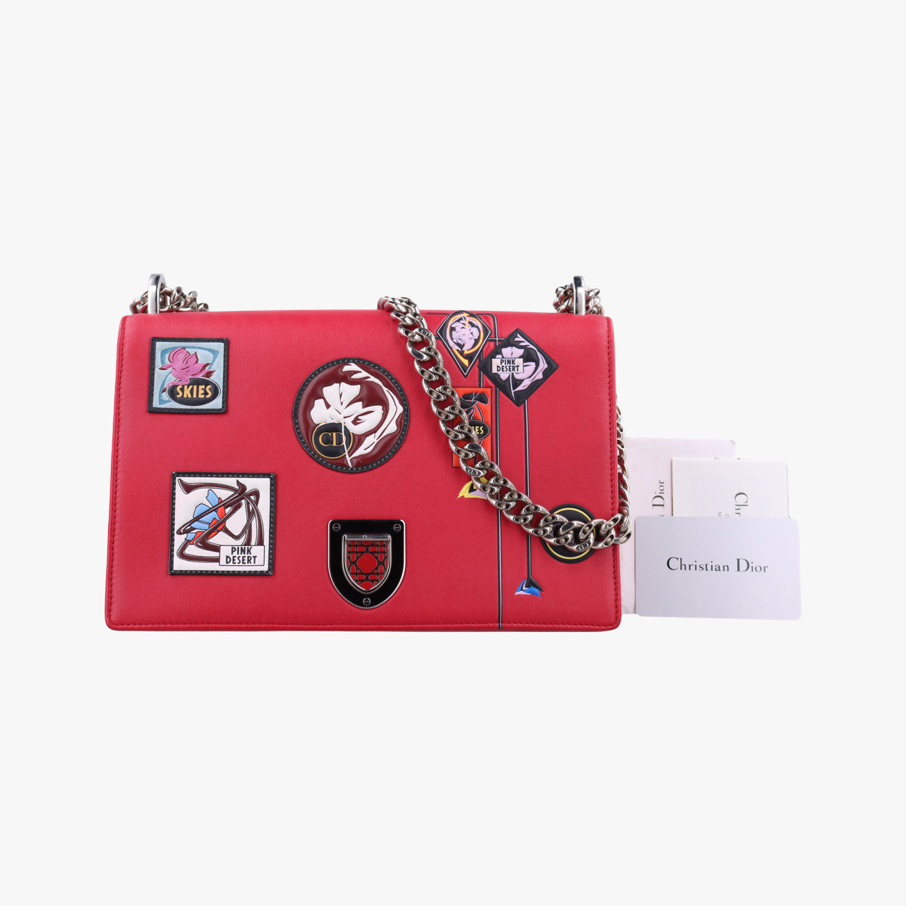 Patch Diorama Red×Multicolor Leather 02-MA-1102パッチ ディオラマ レッド×マルチカラー レザー 02-MA-1102