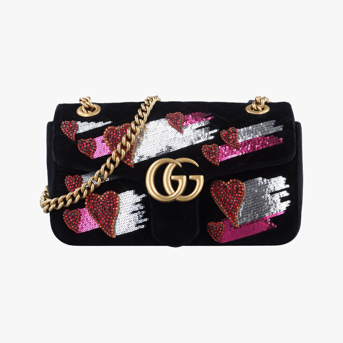 GG Marmont Black velour G025329507GGマーモント ブラック ベロア 443497 G025329507