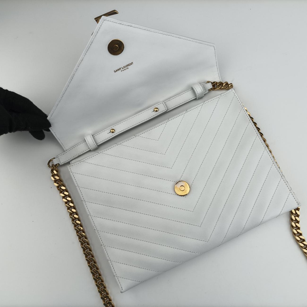 Monogram Bicolor Envelope White Leather 354489 ARS354489.0214モノグラム バイカラー エンベロープ ホワイト レザー 354489 ARS354489.0214