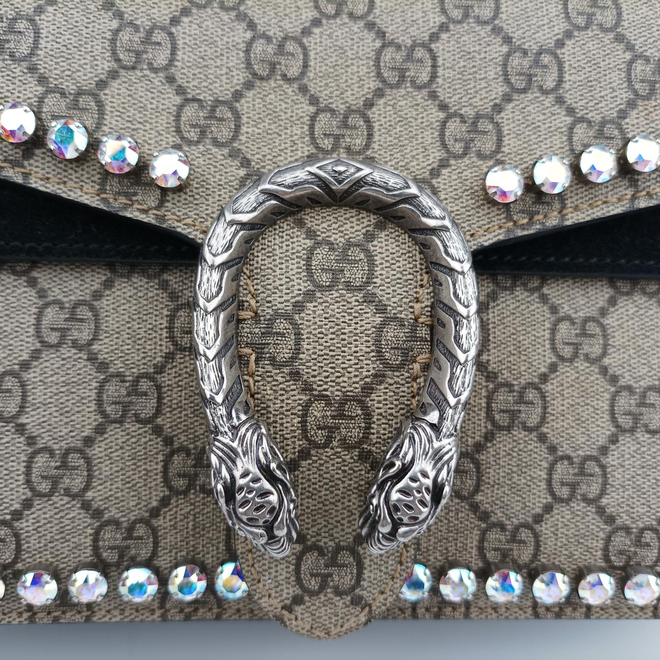 Dionysus beige×black PVC coated canvas × suede 400249 B023458292ディオニュソス ベージュ×ブラック PVCコーティングキャンバス × スエード 400249 B023458292