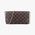 Pochette FéLICIE EBENE Damier Canvas N63032 MI0280ポシェットフェリシー エベーヌ ダミエキャンバス N63032 MI0280