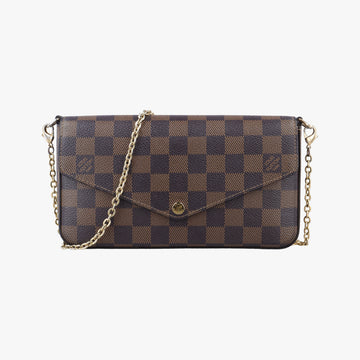 Pochette FéLICIE EBENE Damier Canvas N63032 MI0280ポシェットフェリシー エベーヌ ダミエキャンバス N63032 MI0280