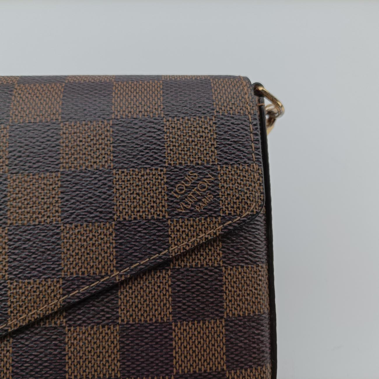 Pochette FéLICIE EBENE Damier Canvas N63032 MI0280ポシェットフェリシー エベーヌ ダミエキャンバス N63032 MI0280