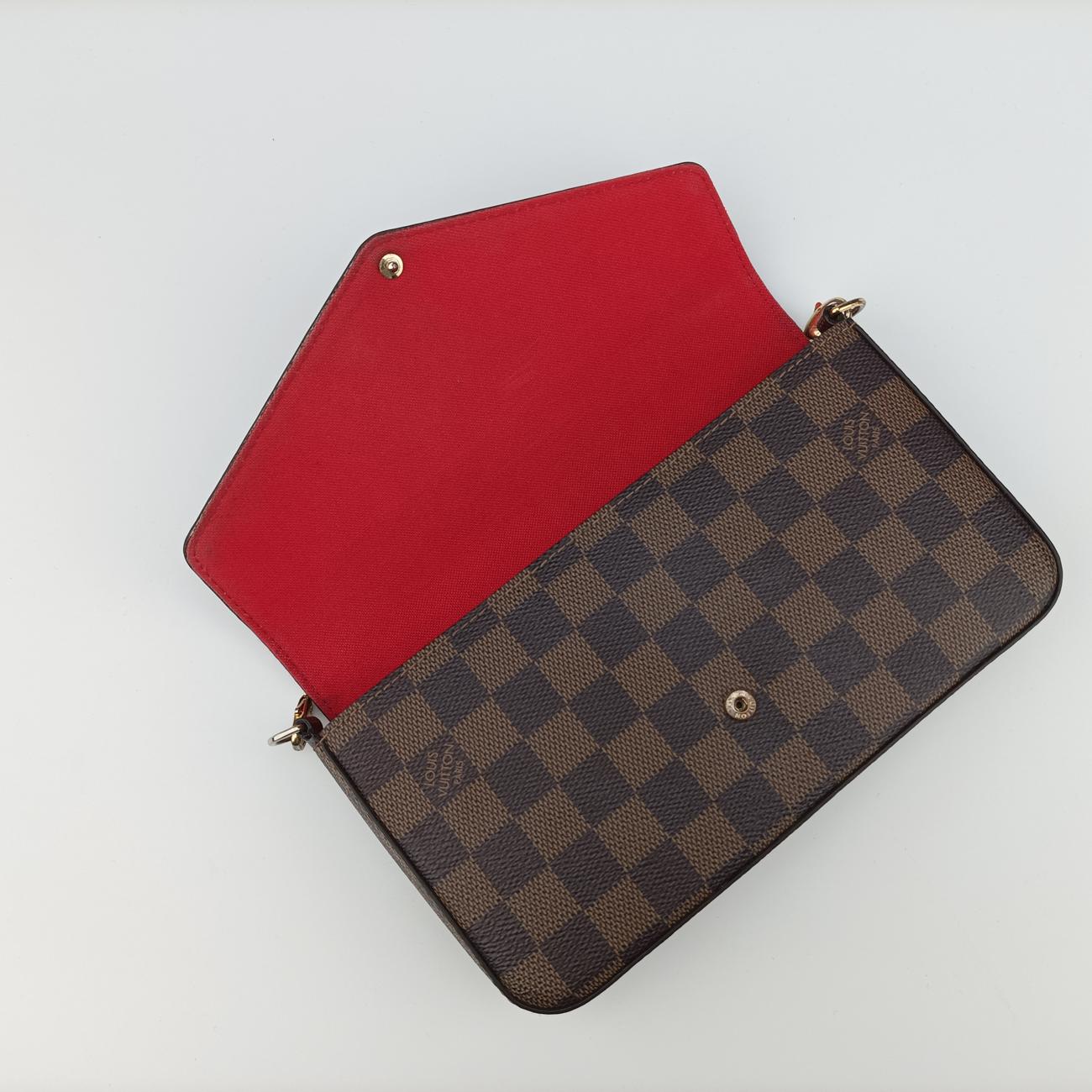 Pochette FéLICIE EBENE Damier Canvas N63032 MI0280ポシェットフェリシー エベーヌ ダミエキャンバス N63032 MI0280