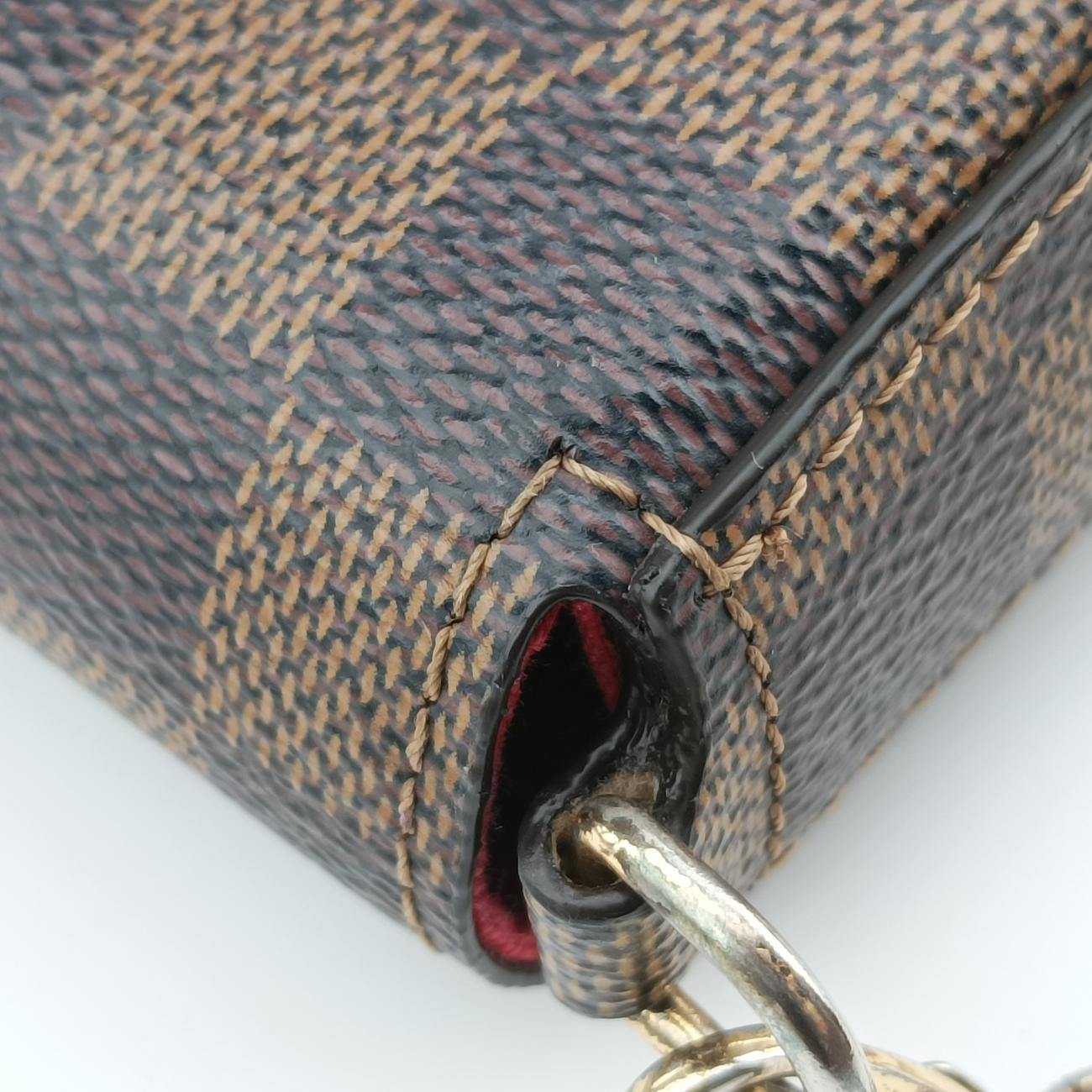 Pochette FéLICIE EBENE Damier Canvas N63032 MI0280ポシェットフェリシー エベーヌ ダミエキャンバス N63032 MI0280