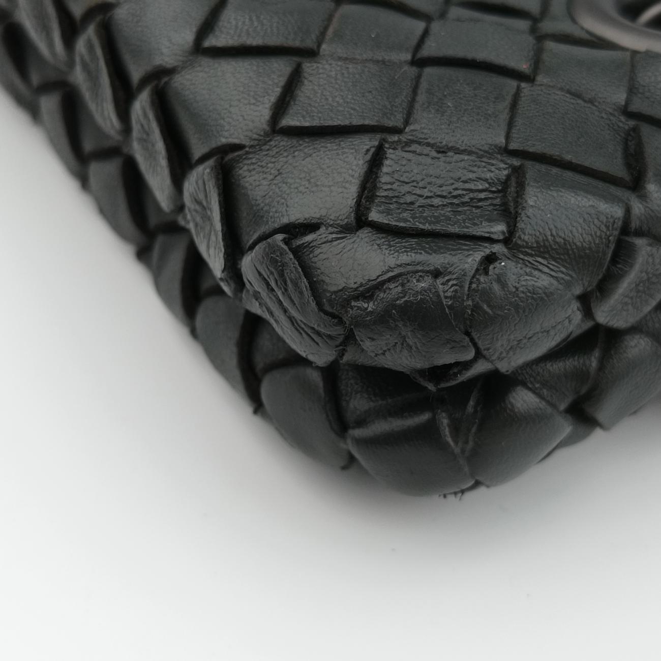 Duo Intrecciato Black lambskin B03448063Qデュオ イントレチャート ブラック ラムスキン B03448063Q