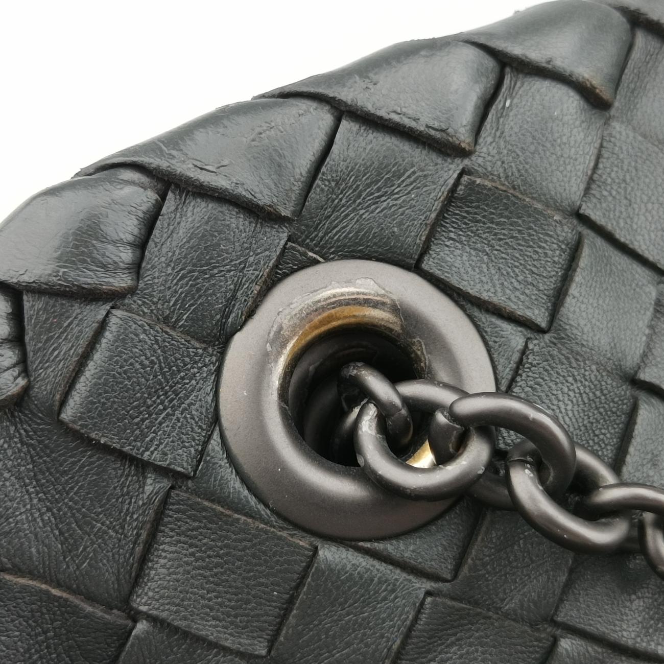 Duo Intrecciato Black lambskin B03448063Qデュオ イントレチャート ブラック ラムスキン B03448063Q