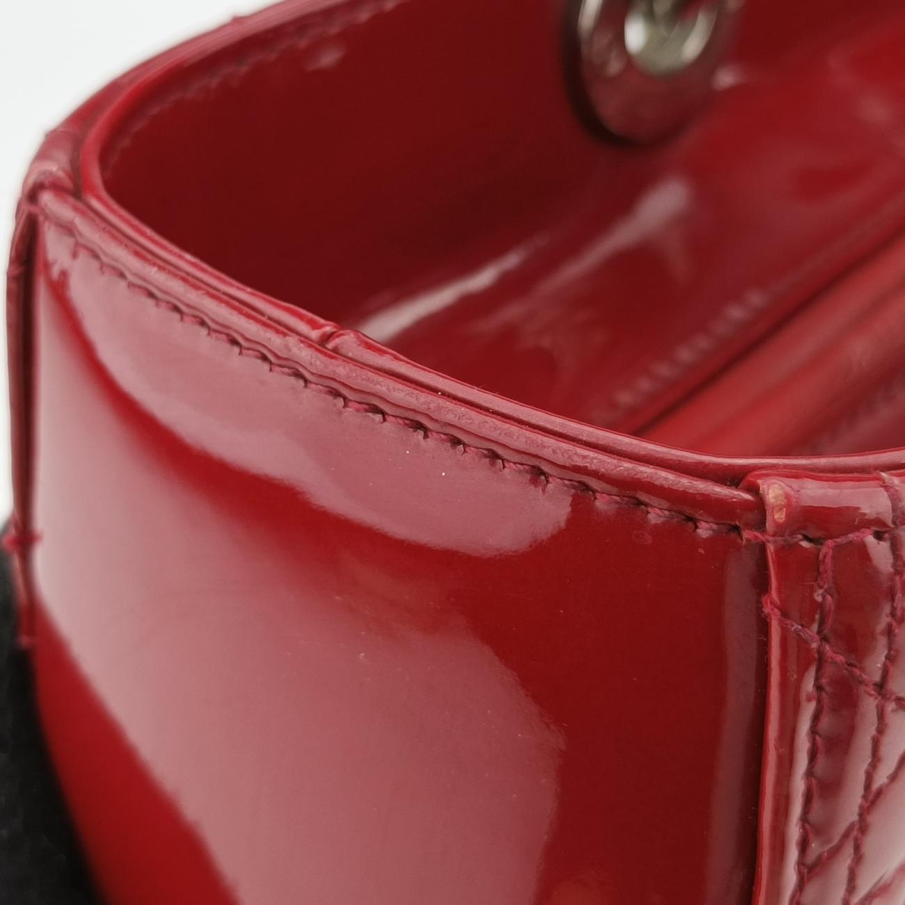 Lady Dior Red patent 16-BO-0114レディディオール レッド パテント 16-BO-0114