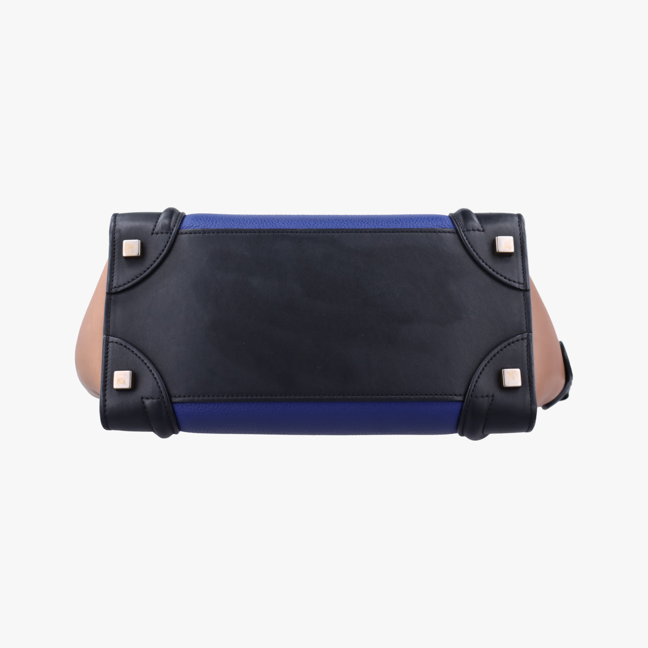 Luggage Micro shopper Blue×Black×Beige Leather S-CU-3194ラゲージマイクロショッパー ブルー×ブラック×ベージュ レザー S-CU-3194