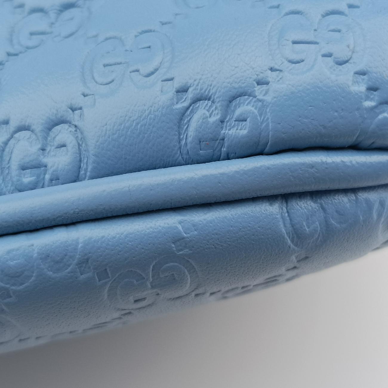 Microguccissima Blue Leather 449654 F021056695マイクログッチシマ ブルー レザー 449654 F021056695