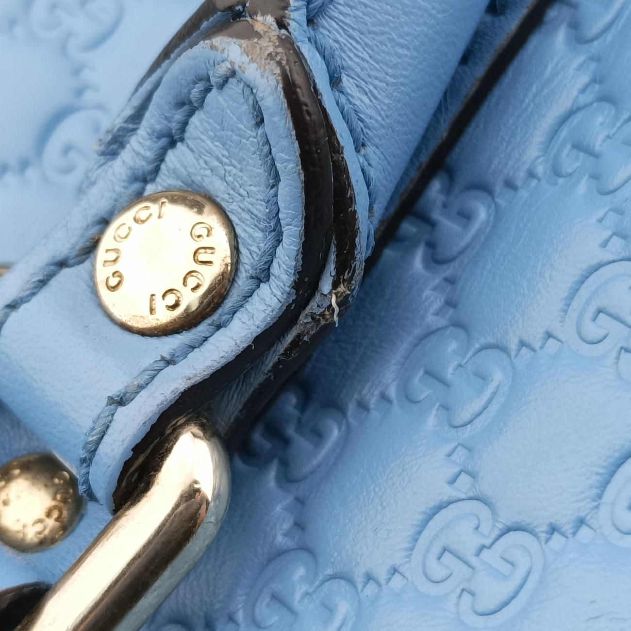 Microguccissima Blue Leather 449654 F021056695マイクログッチシマ ブルー レザー 449654 F021056695