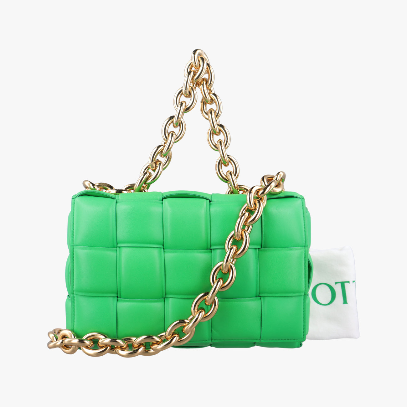 The Chain Cassette Green lambskin B09108320Pザ チェーン カセット グリーン ラムスキン B09108320P