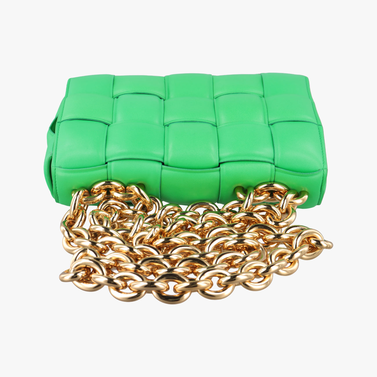 The Chain Cassette Green lambskin B09108320Pザ チェーン カセット グリーン ラムスキン B09108320P
