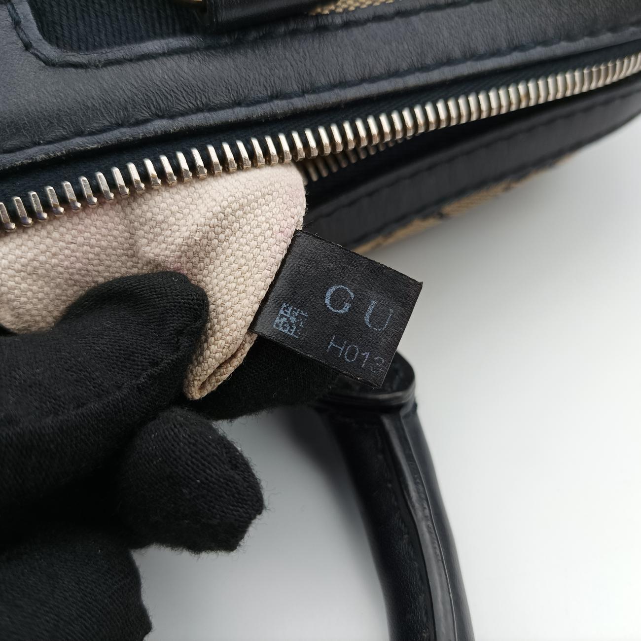 Sherry Line navy×red×beige canvas x leather 247205 H013613447シェリーライン ネイビー×レッド×ベージュ キャンバス×レザー 247205 H013613447