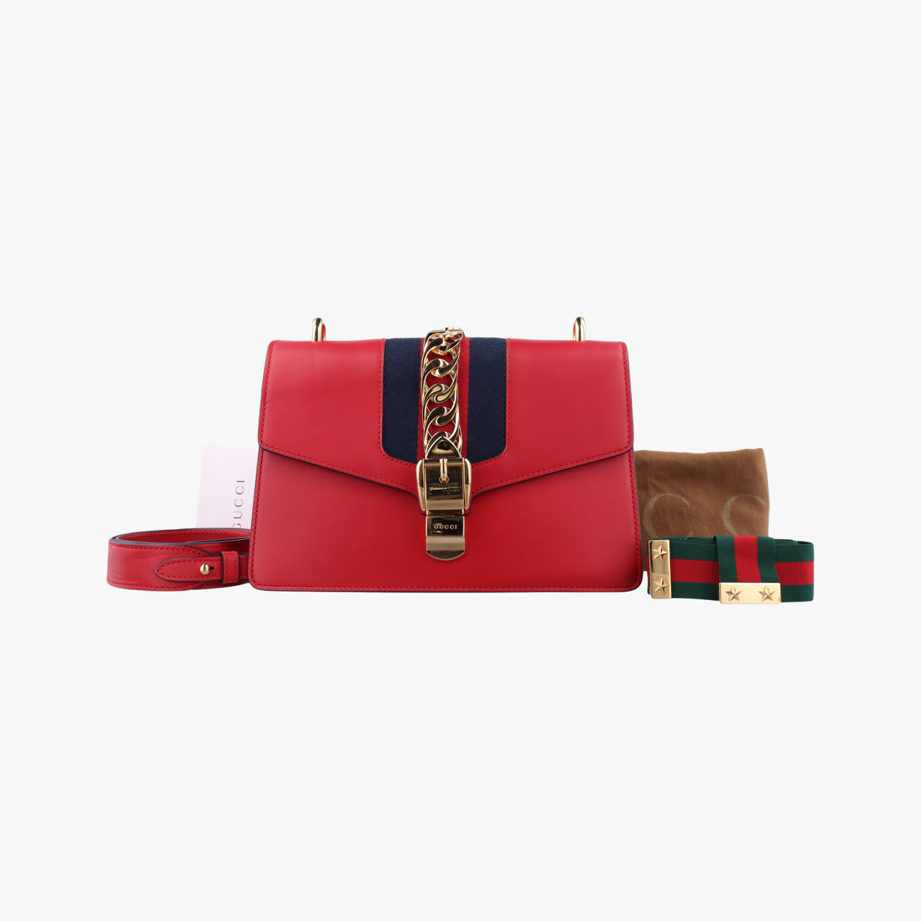 Sylvie Red×NAVY Leather 421882 I026293490シルヴィ レッド×ネイビー レザー 421882 I026293490