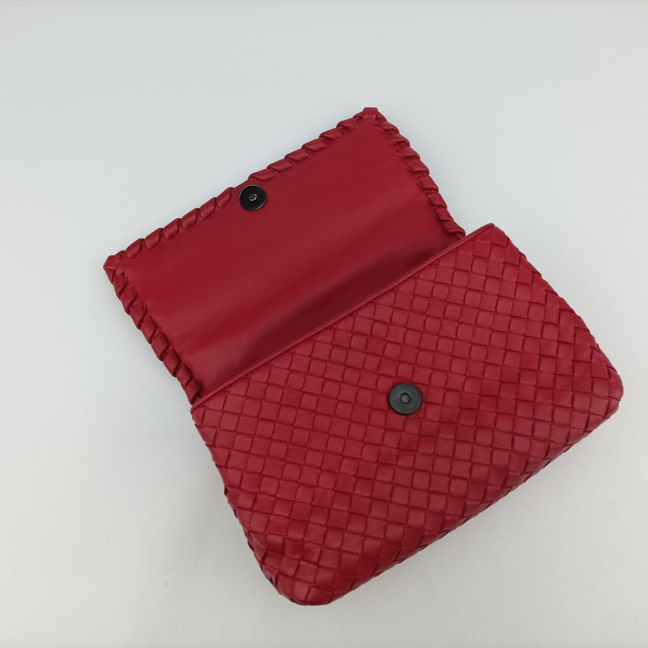 Intrecciato Olimpia Red lambskin B07197921Rイントレチャート オリンピア レッド ラムスキン B07197921R