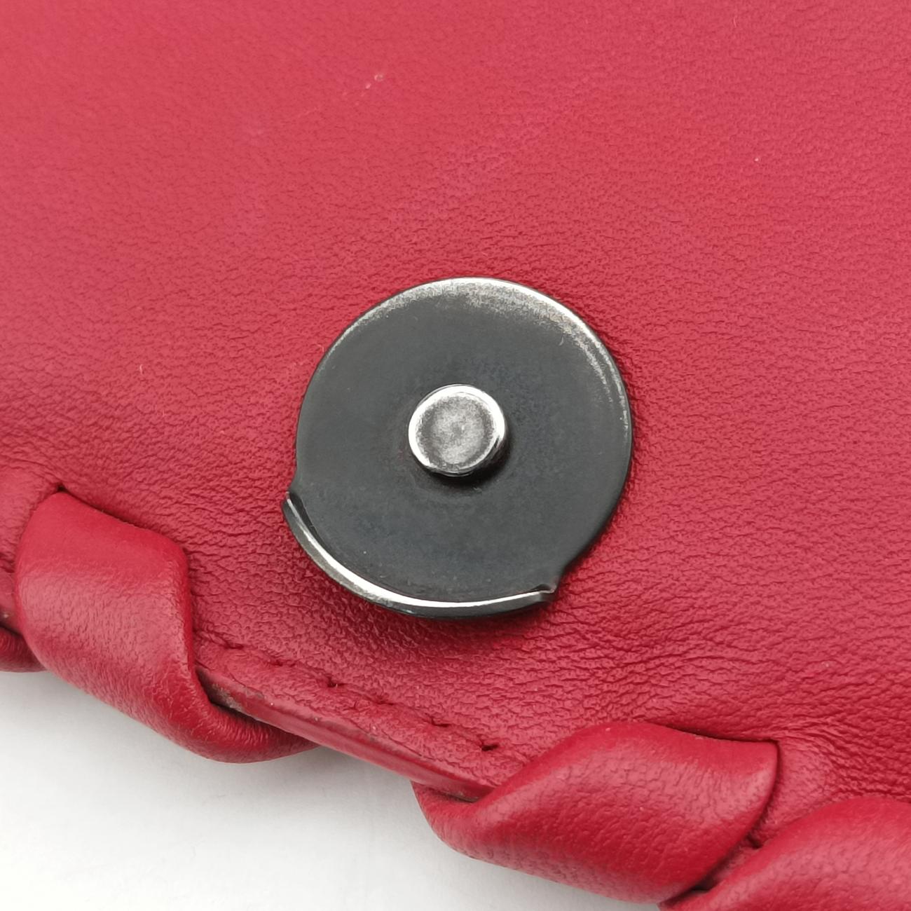 Intrecciato Olimpia Red lambskin B07197921Rイントレチャート オリンピア レッド ラムスキン B07197921R