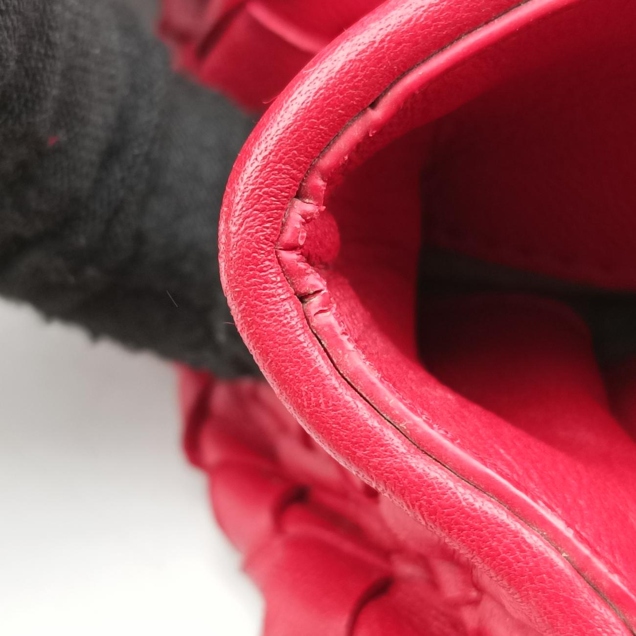 Intrecciato Olimpia Red lambskin B07197921Rイントレチャート オリンピア レッド ラムスキン B07197921R