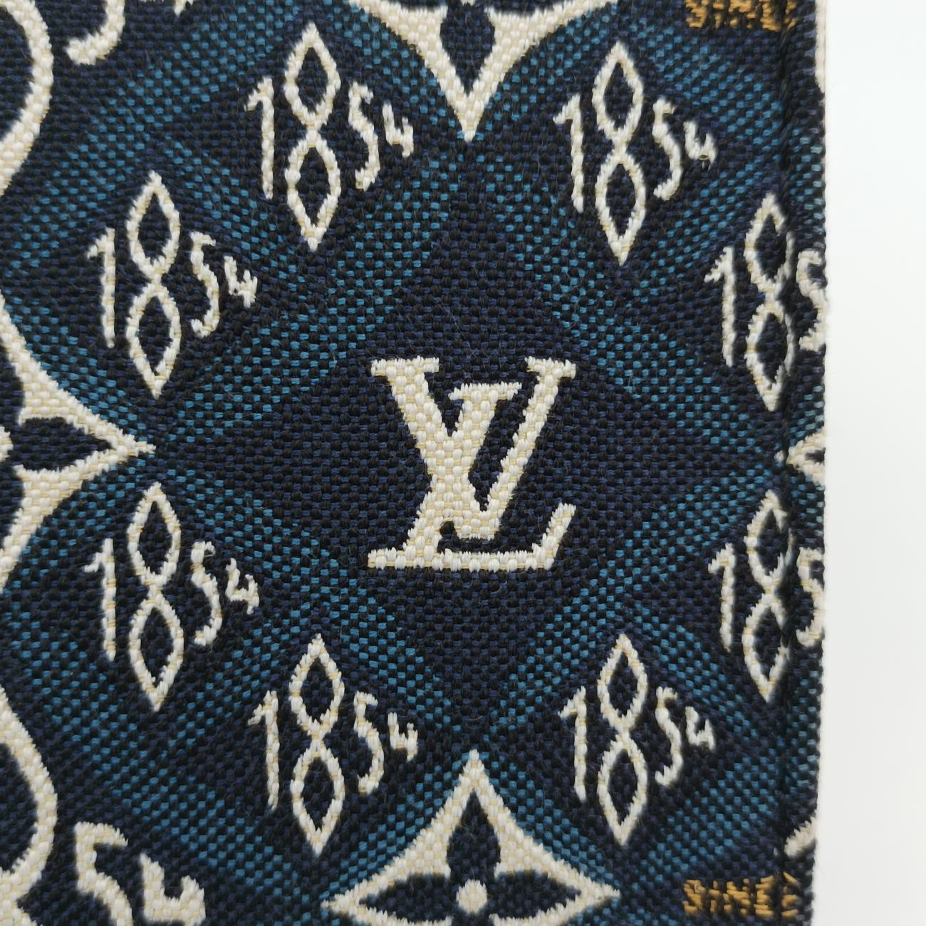 SINCE1854 Petit Sac Plat 2020AW blue×White×beige monogram jacquard M80288 SP3290 ICチップSINCE1854 プティット サックプラ 2020AW ブルー×ホワイト×ベージュ モノグラム ジャガード M80288 SP3290 ICチップ