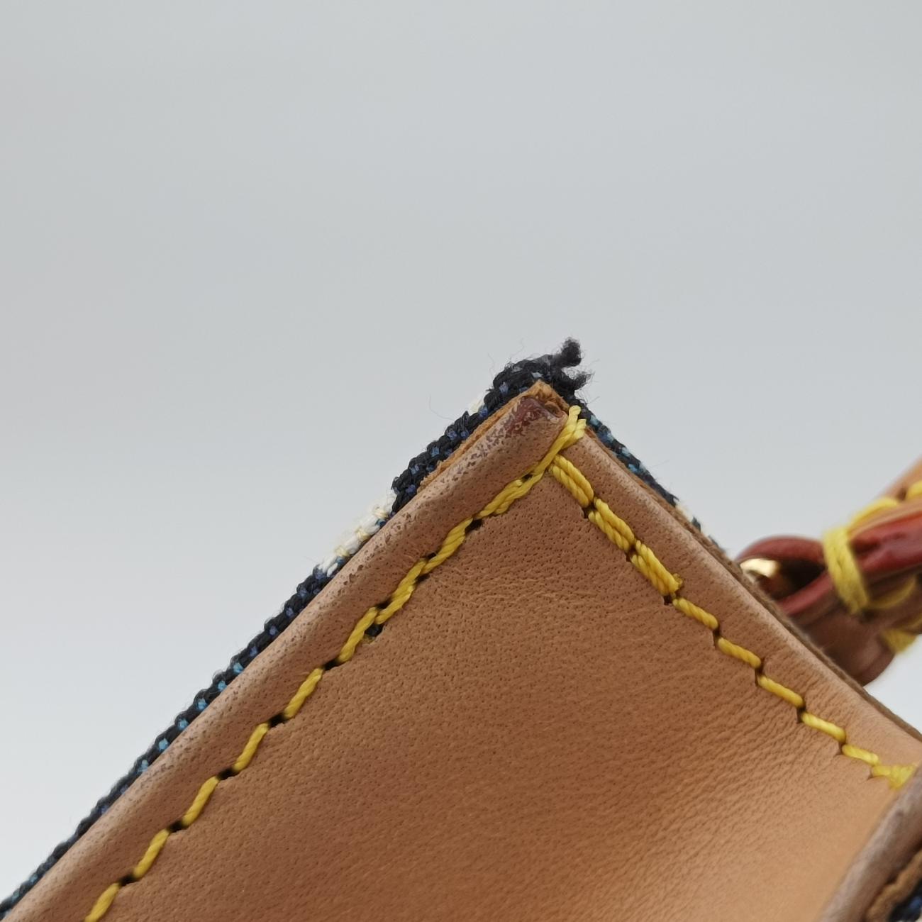 SINCE1854 Petit Sac Plat 2020AW blue×White×beige monogram jacquard M80288 SP3290 ICチップSINCE1854 プティット サックプラ 2020AW ブルー×ホワイト×ベージュ モノグラム ジャガード M80288 SP3290 ICチップ