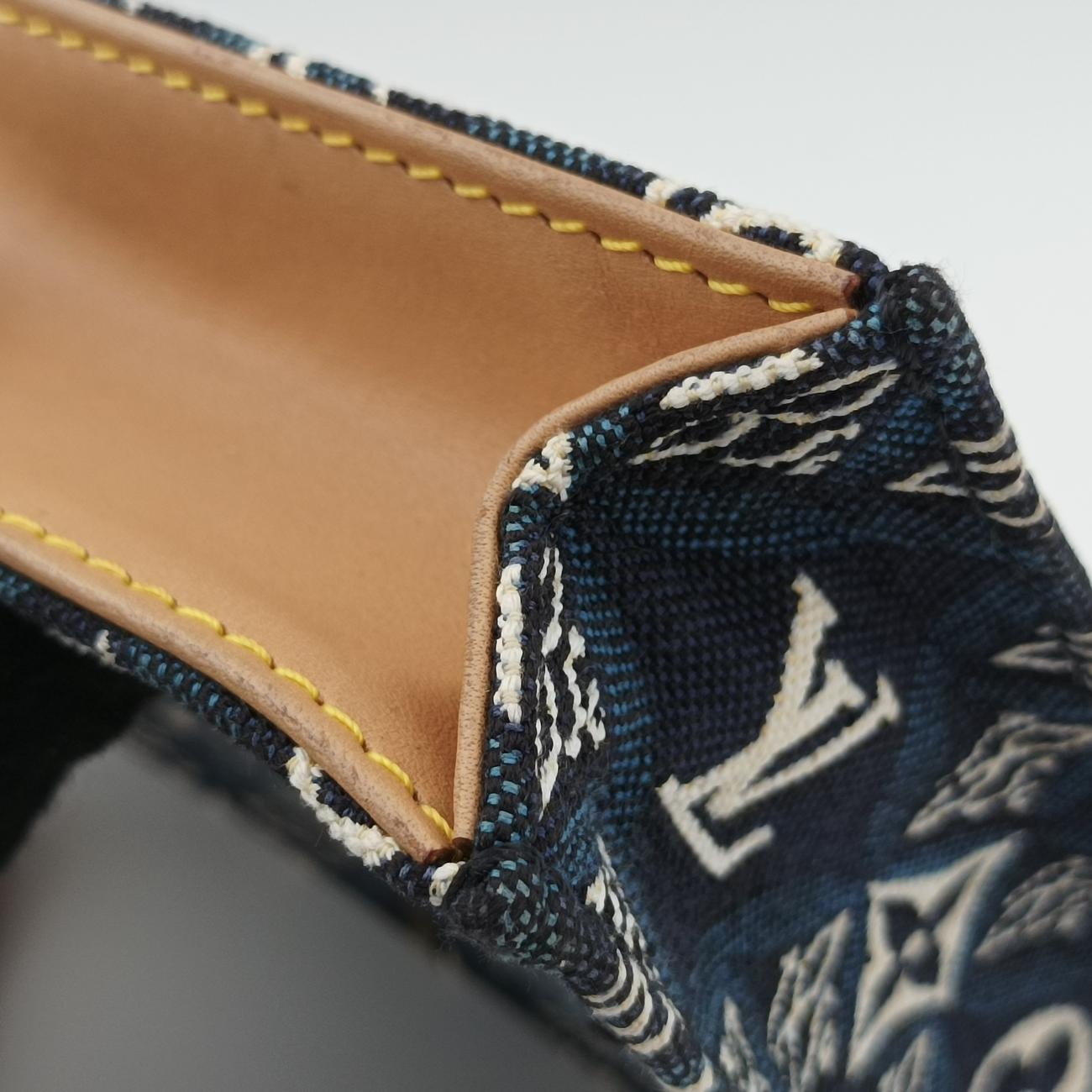 SINCE1854 Petit Sac Plat 2020AW blue×White×beige monogram jacquard M80288 SP3290 ICチップSINCE1854 プティット サックプラ 2020AW ブルー×ホワイト×ベージュ モノグラム ジャガード M80288 SP3290 ICチップ