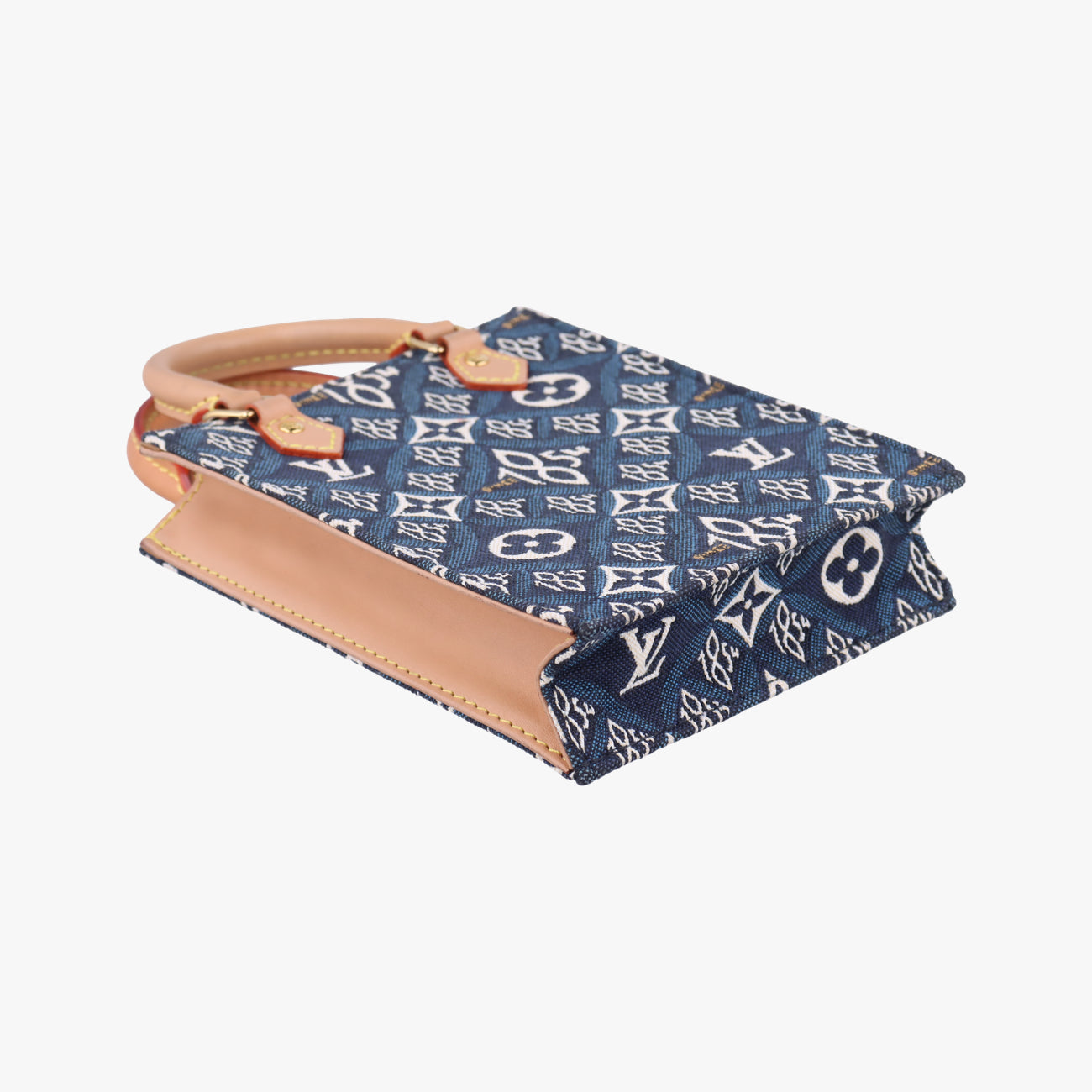 SINCE1854 Petit Sac Plat 2020AW blue×White×beige monogram jacquard M80288 SP3290 ICチップSINCE1854 プティット サックプラ 2020AW ブルー×ホワイト×ベージュ モノグラム ジャガード M80288 SP3290 ICチップ