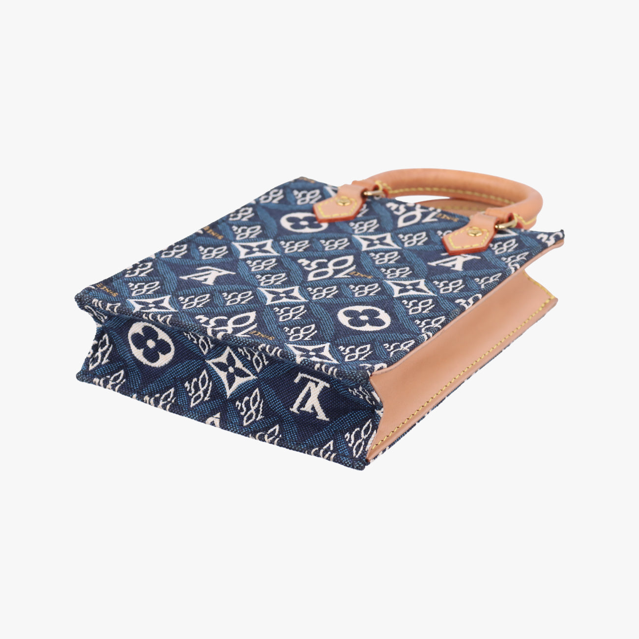 SINCE1854 Petit Sac Plat 2020AW blue×White×beige monogram jacquard M80288 SP3290 ICチップSINCE1854 プティット サックプラ 2020AW ブルー×ホワイト×ベージュ モノグラム ジャガード M80288 SP3290 ICチップ