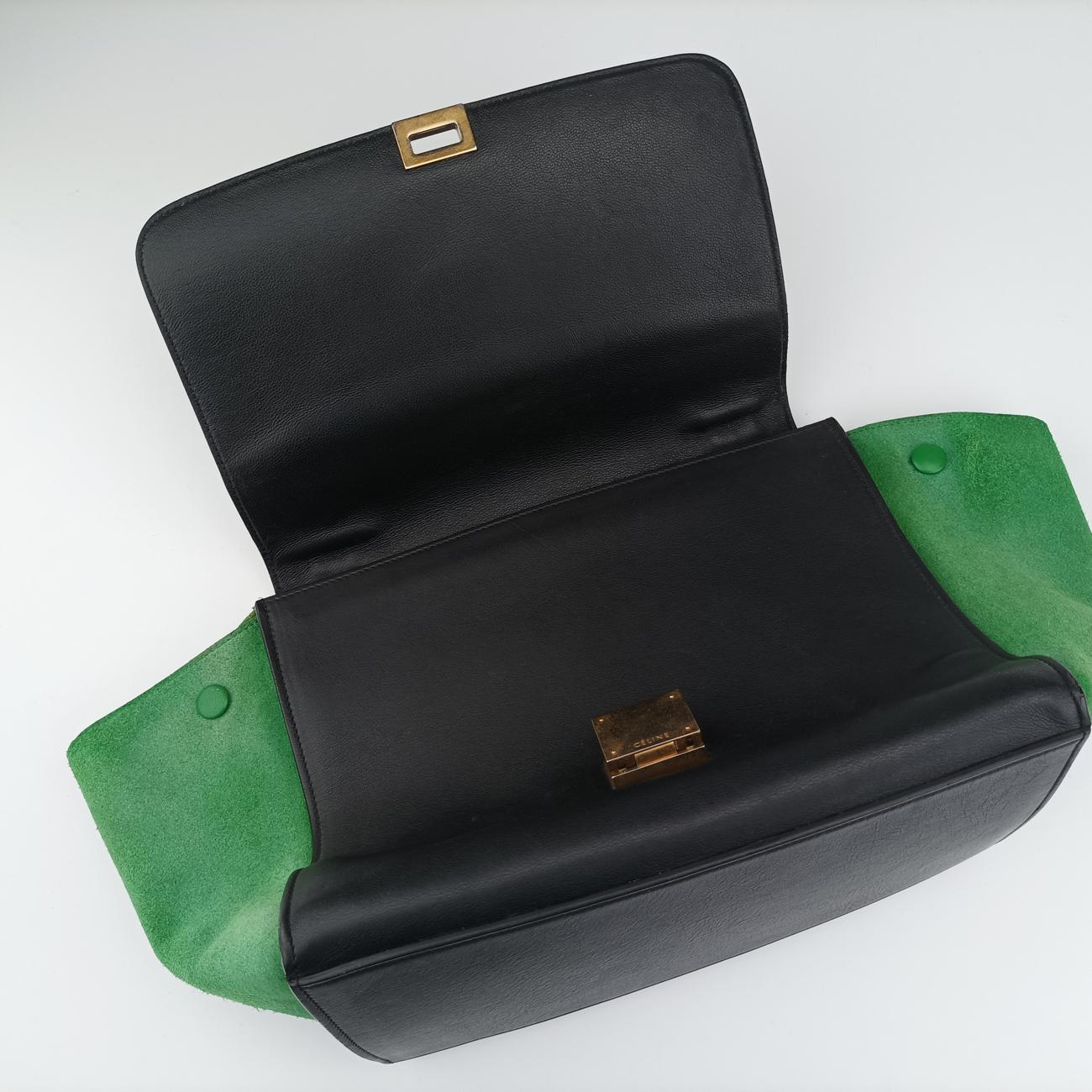 Trapèze Blue x Black x Green Leather x suede U-PA-0124トラペーズスモール ブルー×ブラック×グリーン レザー×スエード U-PA-0124