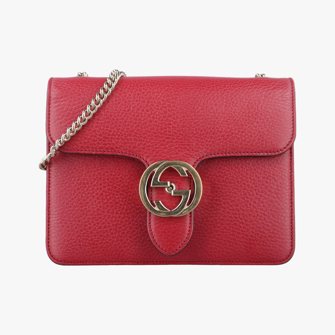 Interlocking G Red Leather 510304 G027817340インターロッキングG レッド レザー 510304 G027817340