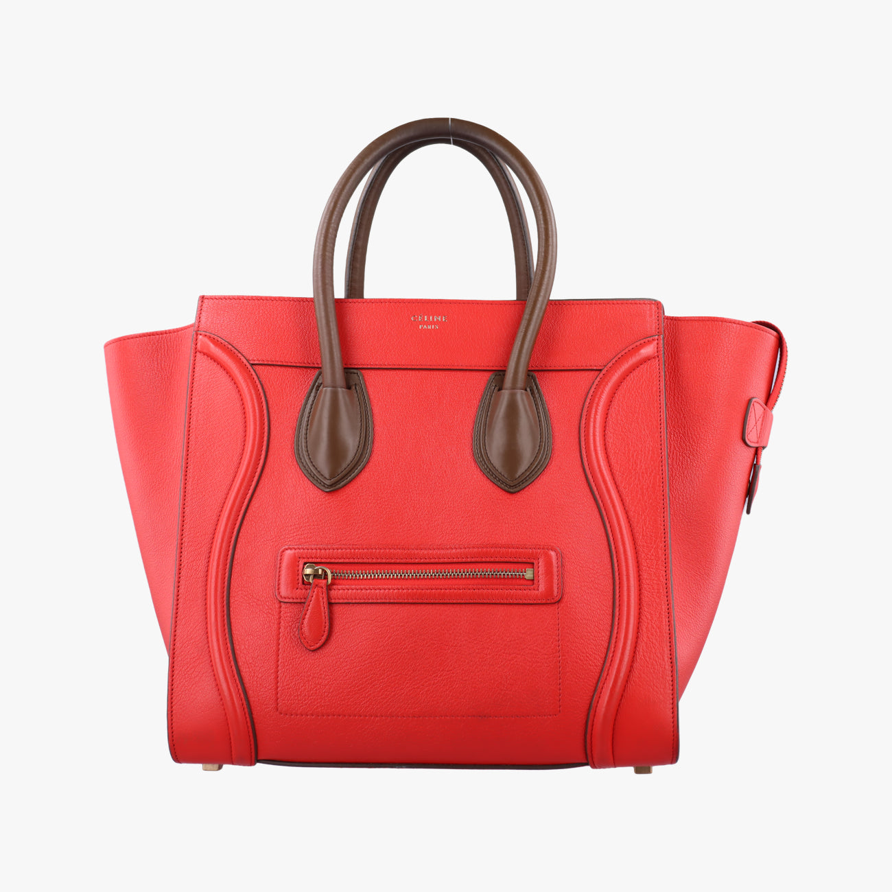 Luggage Micro shopper Red×brown Leather F-AT-0154 F-CU-0164ラゲージマイクロショッパー レッド×ブラウン レザー F-AT-0154 F-CU-0164