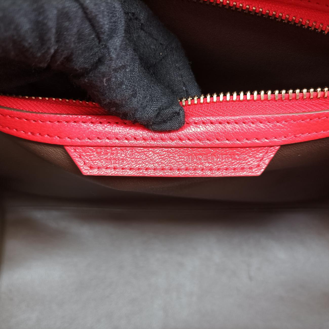 Luggage Micro shopper Red×brown Leather F-AT-0154 F-CU-0164ラゲージマイクロショッパー レッド×ブラウン レザー F-AT-0154 F-CU-0164