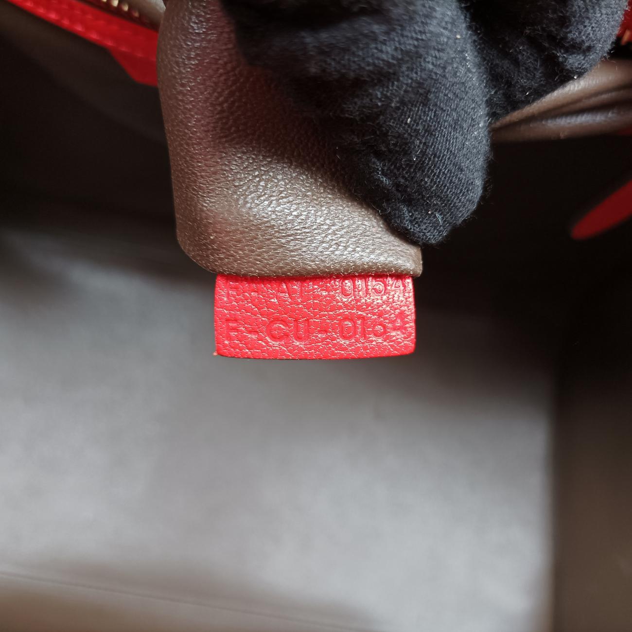 Luggage Micro shopper Red×brown Leather F-AT-0154 F-CU-0164ラゲージマイクロショッパー レッド×ブラウン レザー F-AT-0154 F-CU-0164