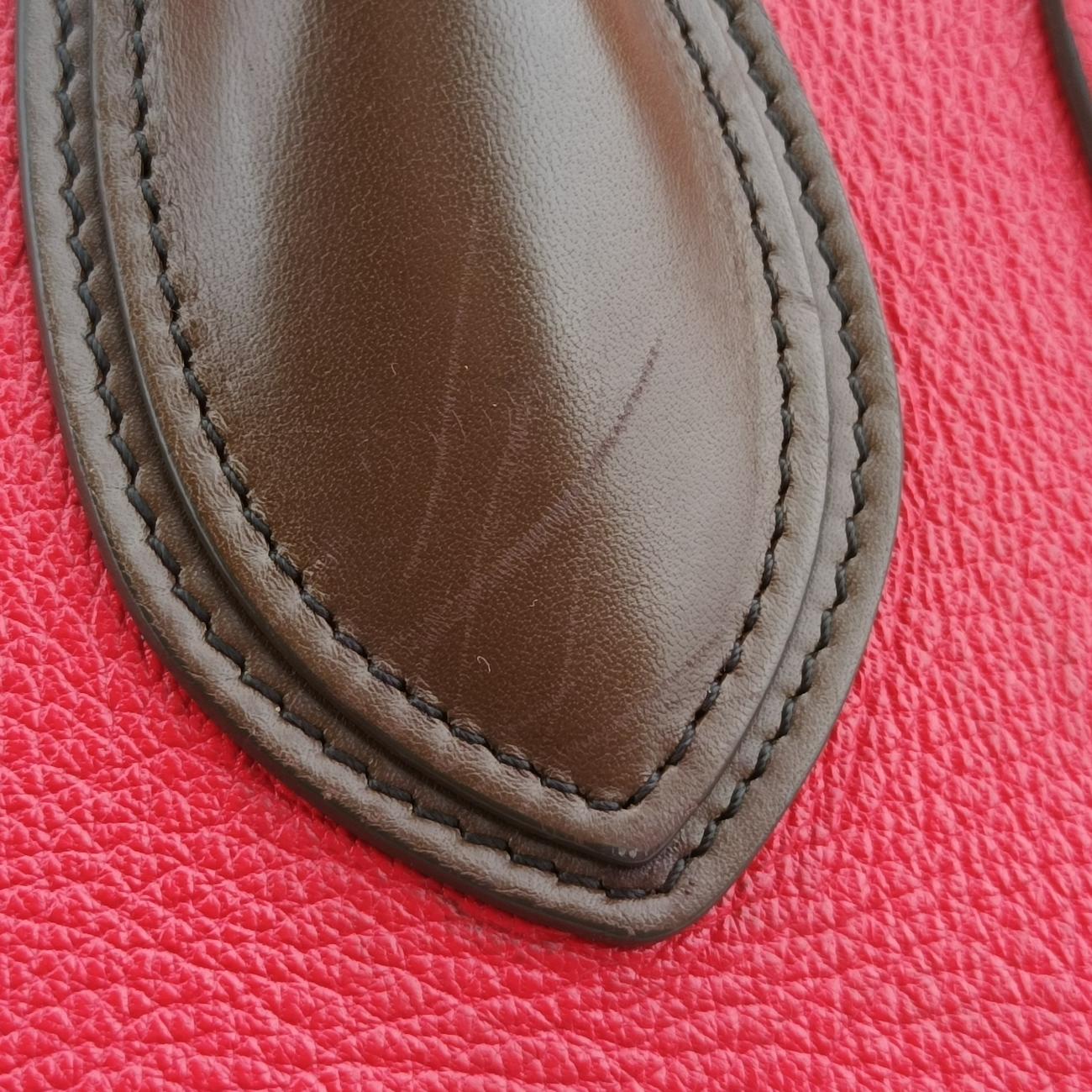 Luggage Micro shopper Red×brown Leather F-AT-0154 F-CU-0164ラゲージマイクロショッパー レッド×ブラウン レザー F-AT-0154 F-CU-0164