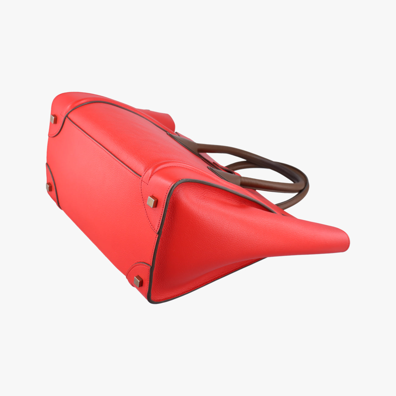 Luggage Micro shopper Red×brown Leather F-AT-0154 F-CU-0164ラゲージマイクロショッパー レッド×ブラウン レザー F-AT-0154 F-CU-0164