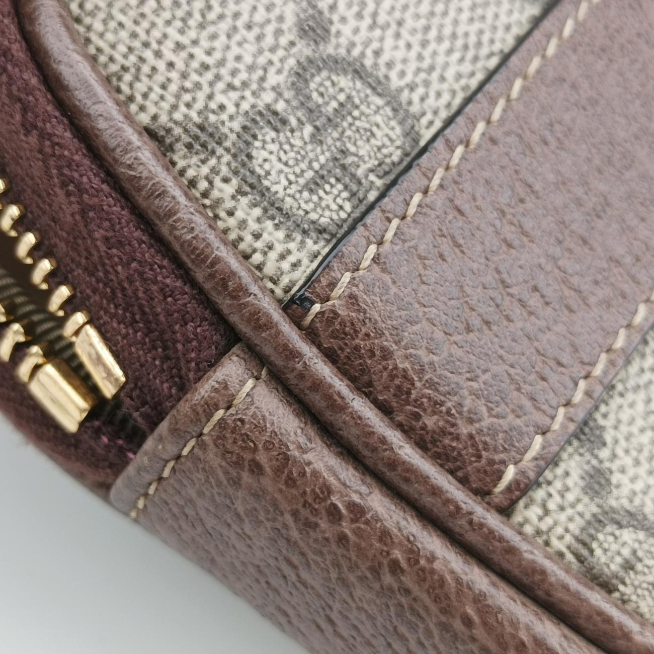 Ophidia Brown×green×red PVC coated canvas × leather オフィディア ブラウン×グリーン×レッド PVCコーティングキャンバス×レザー 519308 