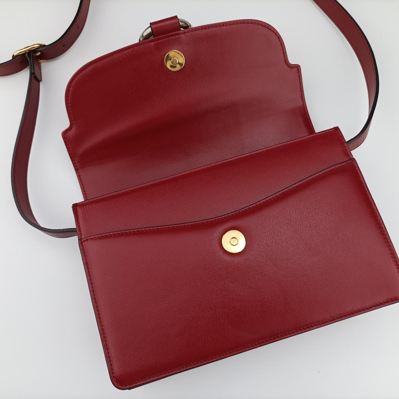 GG Ring GG Marmont Red Leather B030213467GGリング GGマーモント レッド レザー 589474 B030213467