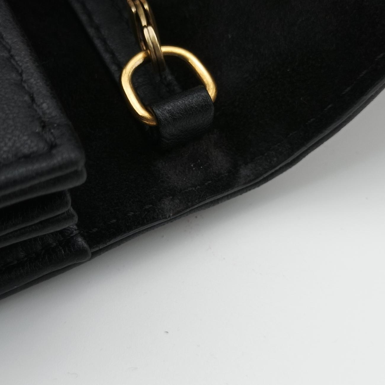 Diorama Black lambskin 08-BO-0135ディオラマ ブラック ラムスキン 08-BO-0135