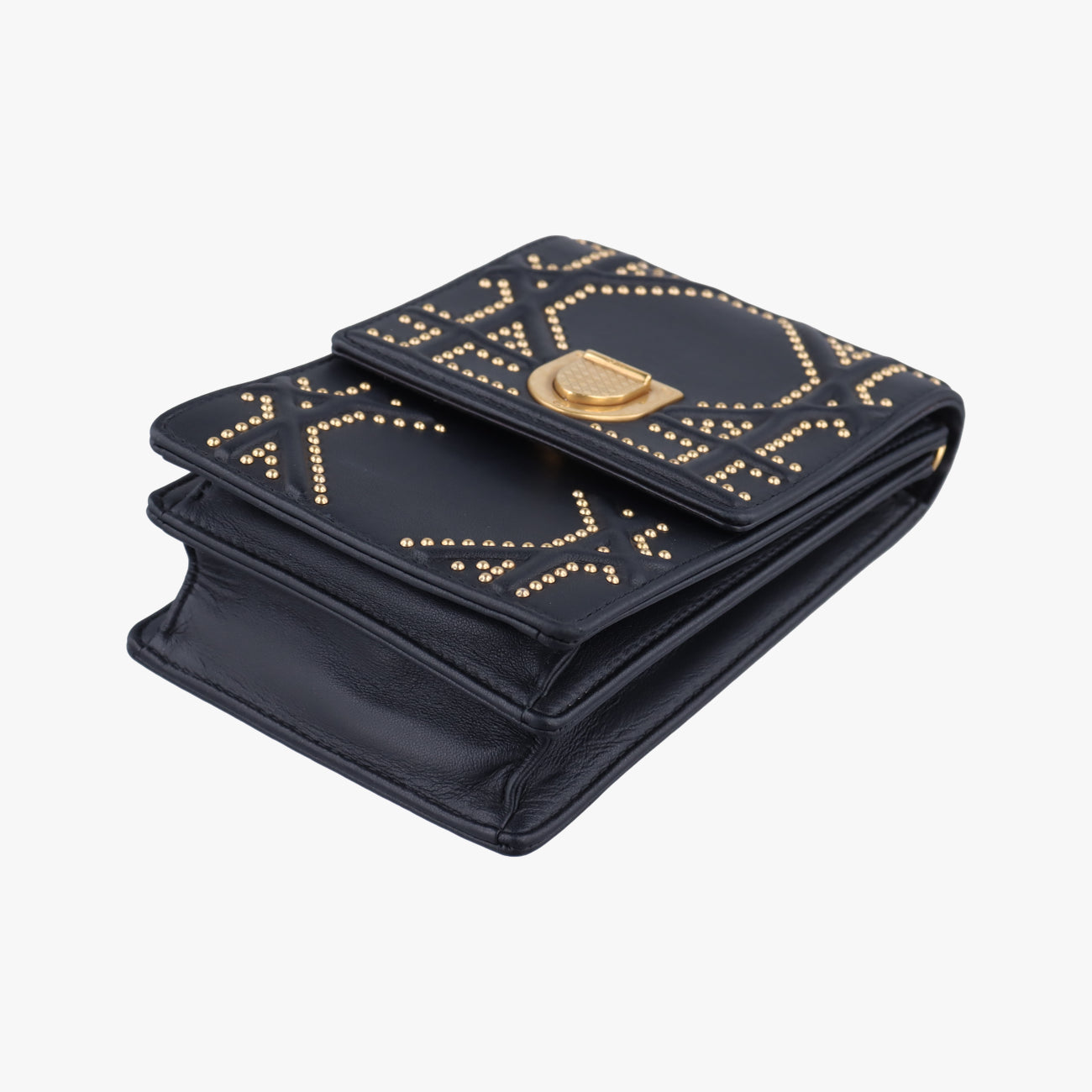 Diorama Black lambskin 08-BO-0135ディオラマ ブラック ラムスキン 08-BO-0135