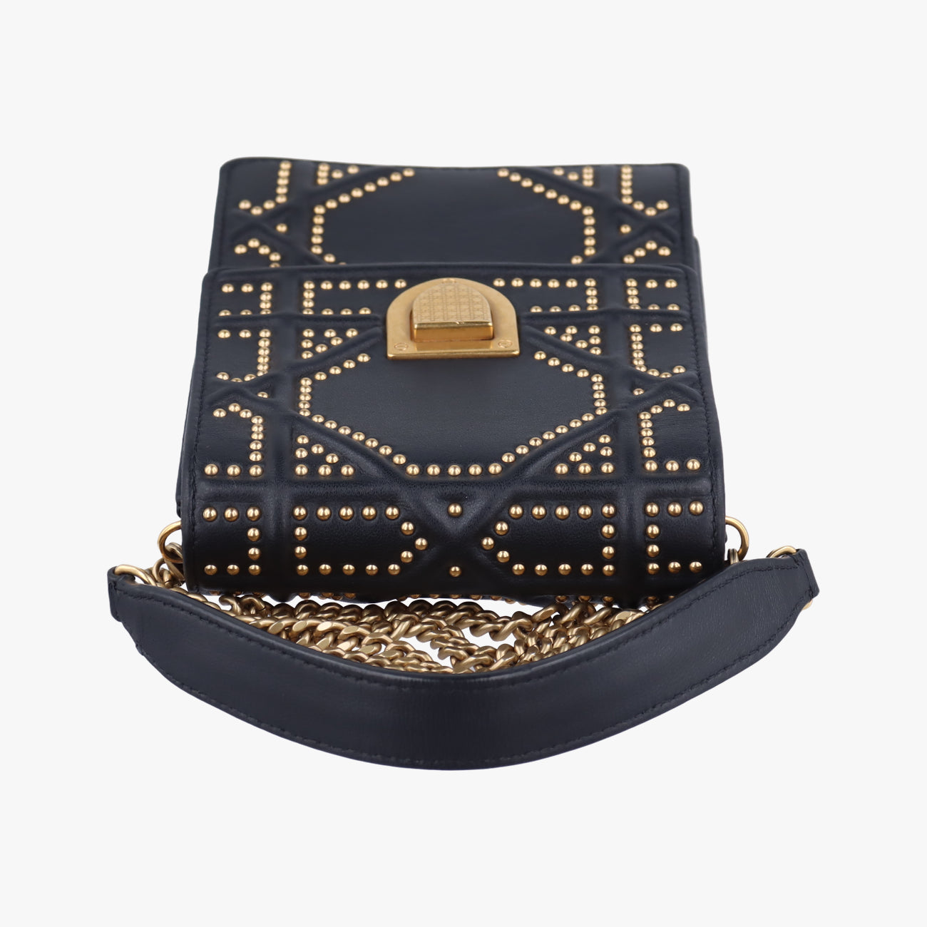 Diorama Black lambskin 08-BO-0135ディオラマ ブラック ラムスキン 08-BO-0135