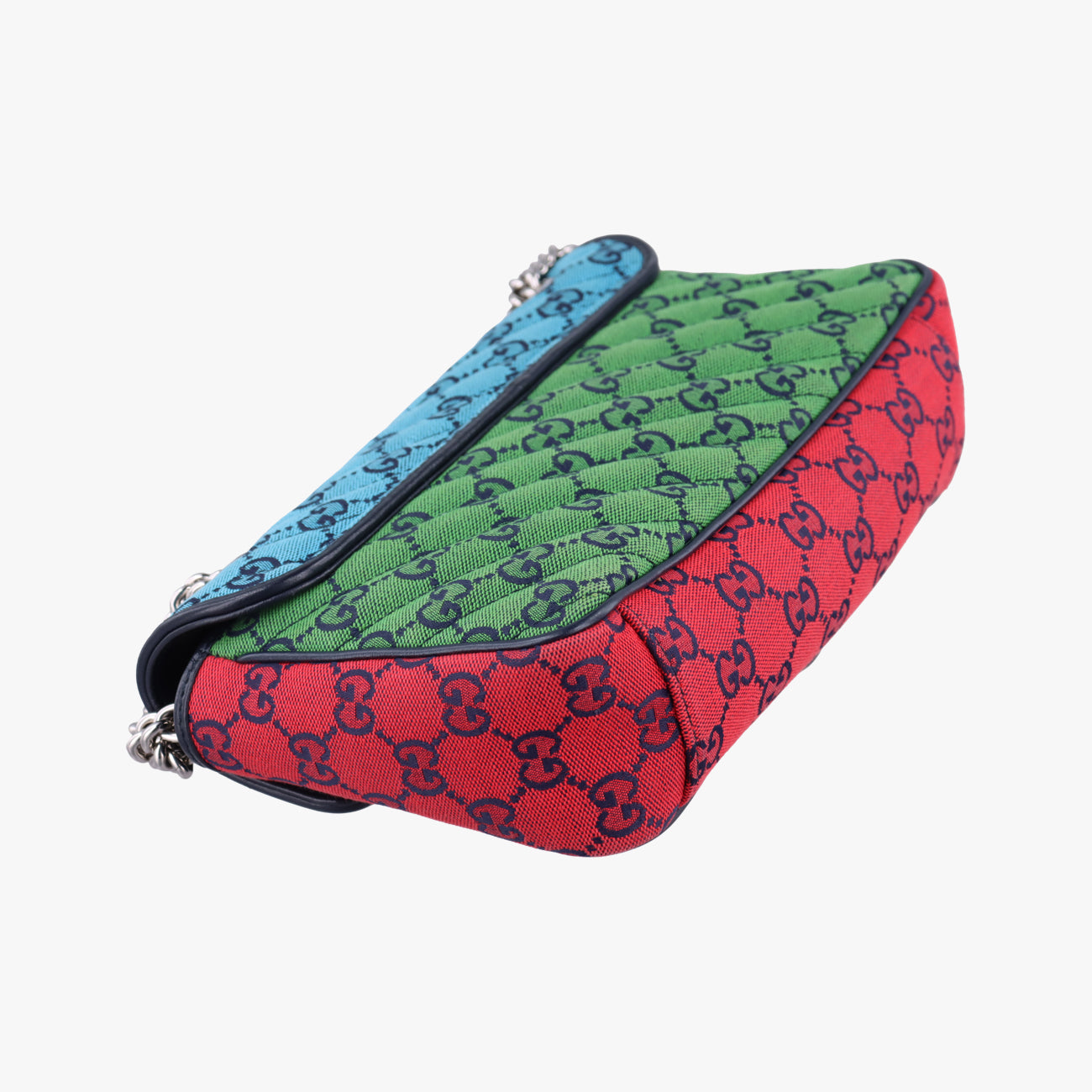 GG Marmont Red×Blue×Pink fabric G034759121GGマーモント レッド×ブルー×ピンク ファブリック 443497 G034759121