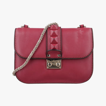 Rockstud Glam Lock Red Leather Lot number unknownロックスタッズグラムロック レッド レザー 製番不明