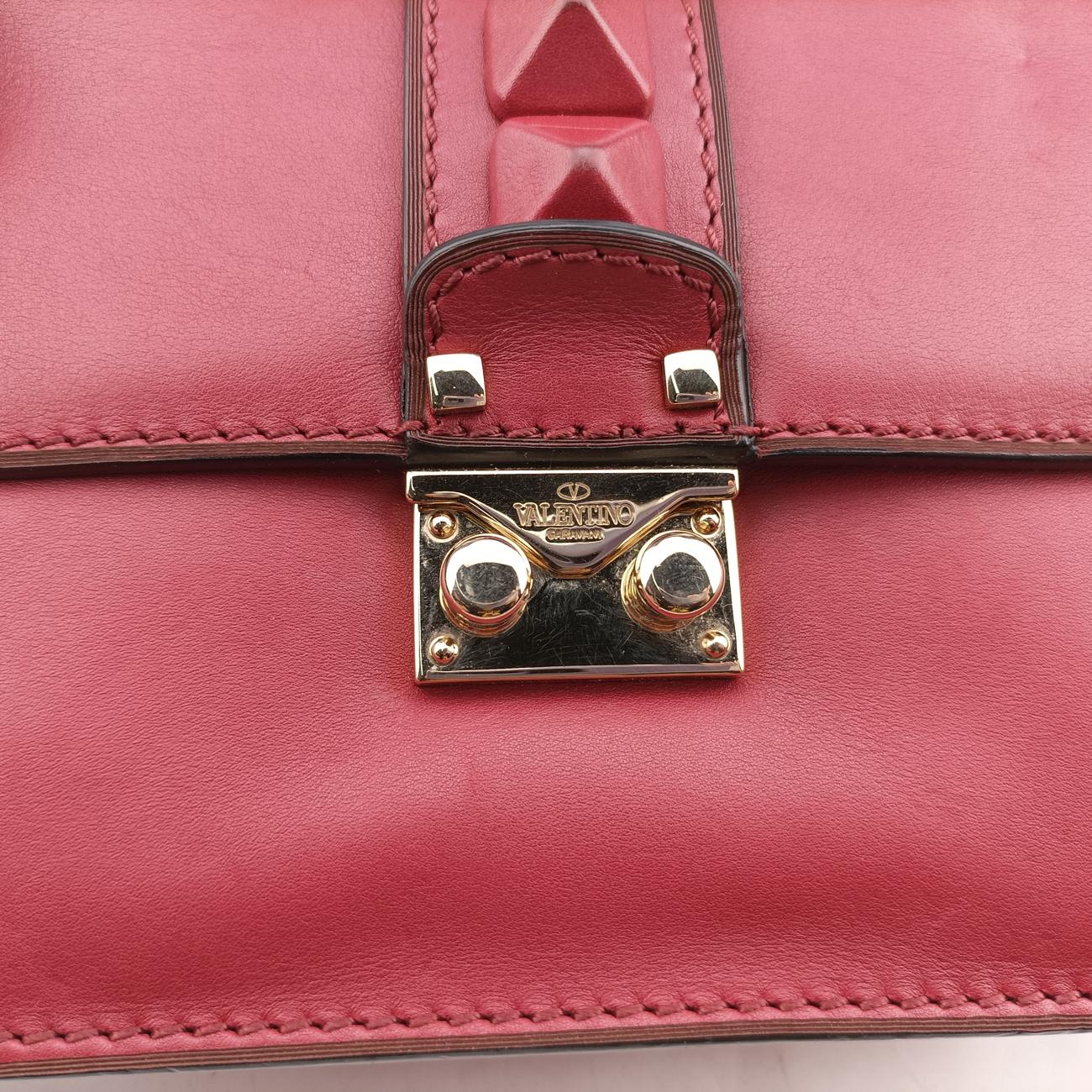 Rockstud Glam Lock Red Leather Lot number unknownロックスタッズグラムロック レッド レザー 製番不明