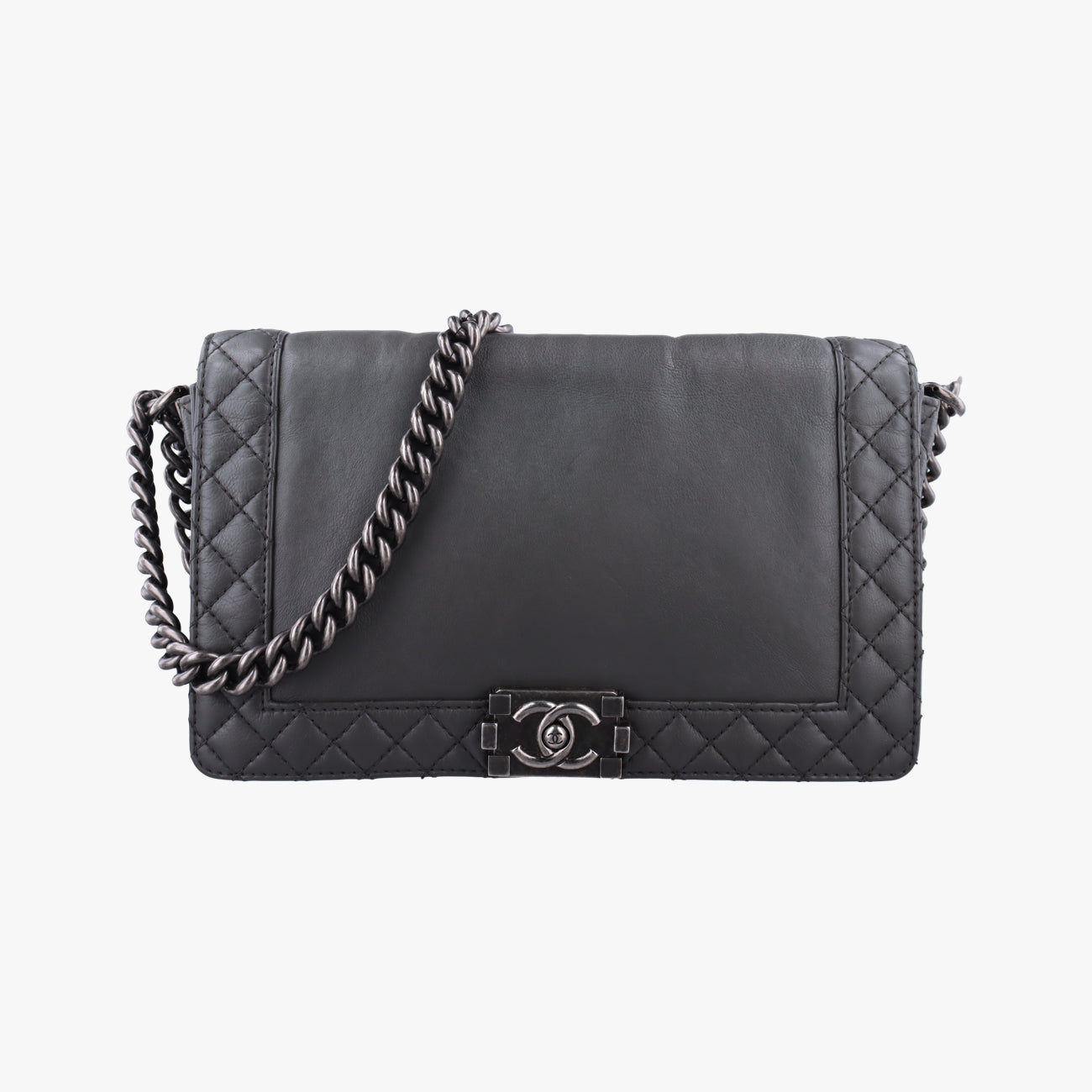 BOY CHANEL Grey leather A67948 18935729ボーイシャネル グレー レザー A67948 18935729