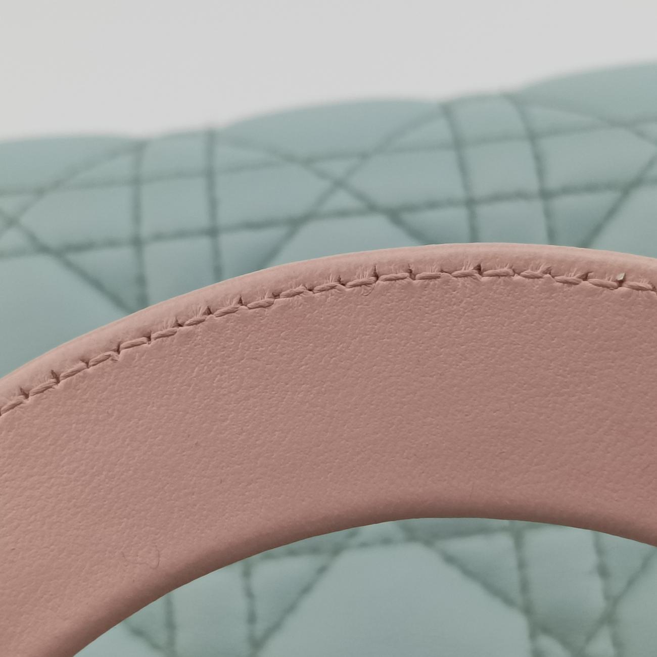 Lady Dior Pink×Blue×Yellow lambskin 05-MA-0113レディディオール ピンク×ブルー×イエロー ラムスキン 05-MA-0113