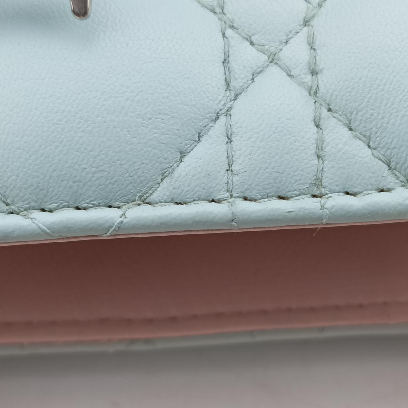 Lady Dior Pink×Blue×Yellow lambskin 05-MA-0113レディディオール ピンク×ブルー×イエロー ラムスキン 05-MA-0113