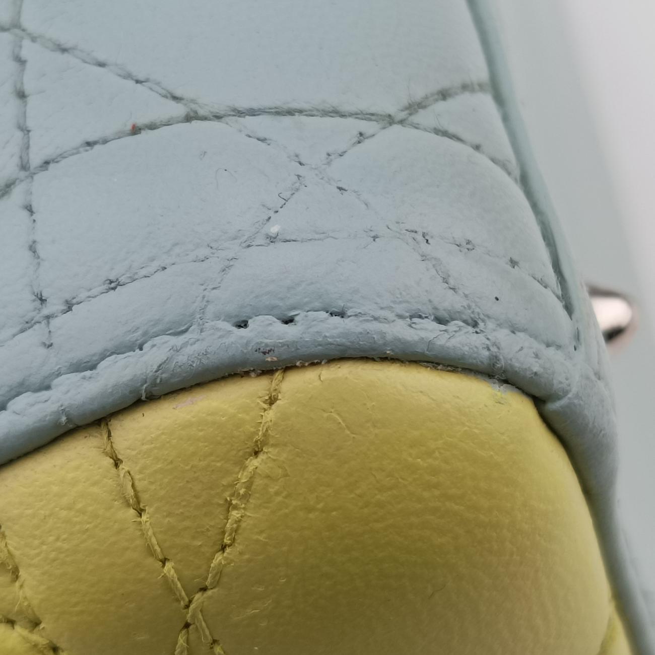 Lady Dior Pink×Blue×Yellow lambskin 05-MA-0113レディディオール ピンク×ブルー×イエロー ラムスキン 05-MA-0113